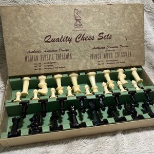 Vintage DRUEKE Modern Chessmen Quality Chess Sets by Drueke No. 20 Original Box